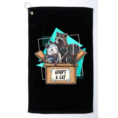 Adopt A Cat Raccoon Opossum SKunk StreetCat Trash Panda Golf Towel