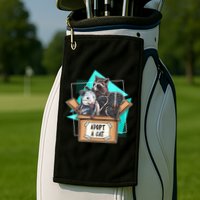 Adopt A Cat Raccoon Opossum SKunk StreetCat Trash Panda Golf Towel
