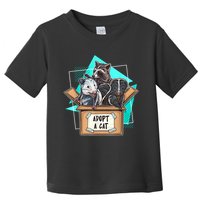 Adopt A Cat Raccoon Opossum SKunk StreetCat Trash Panda Toddler T-Shirt