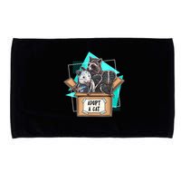Adopt A Cat Raccoon Opossum SKunk StreetCat Trash Panda Microfiber Hand Towel
