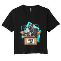 Adopt A Cat Raccoon Opossum SKunk StreetCat Trash Panda Crop Top