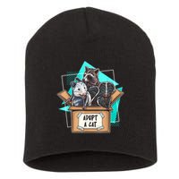 Adopt A Cat Raccoon Opossum SKunk StreetCat Trash Panda Short Acrylic Beanie