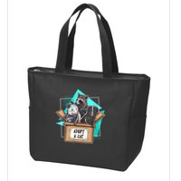 Adopt A Cat Raccoon Opossum SKunk StreetCat Trash Panda Zip Tote Bag