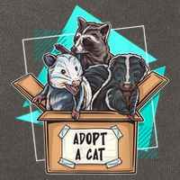 Adopt A Cat Raccoon Opossum SKunk StreetCat Trash Panda Cotton Canvas Backpack