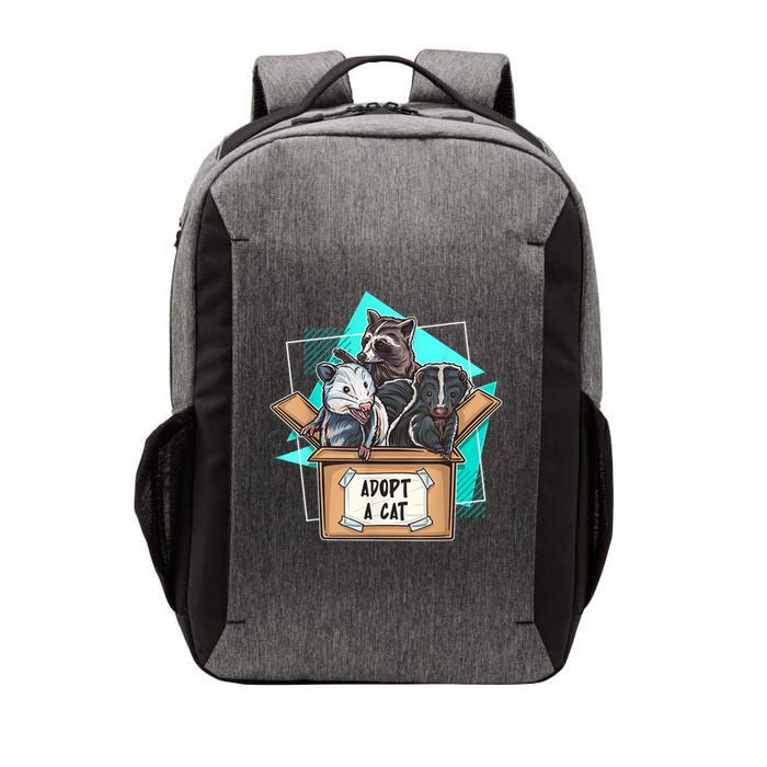Adopt A Cat Raccoon Opossum SKunk StreetCat Trash Panda Vector Backpack