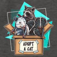 Adopt A Cat Raccoon Opossum SKunk StreetCat Trash Panda Vector Backpack