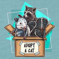 Adopt A Cat Raccoon Opossum SKunk StreetCat Trash Panda Sueded Cloud Jersey T-Shirt