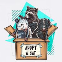 Adopt A Cat Raccoon Opossum SKunk StreetCat Trash Panda Garment-Dyed Sweatshirt