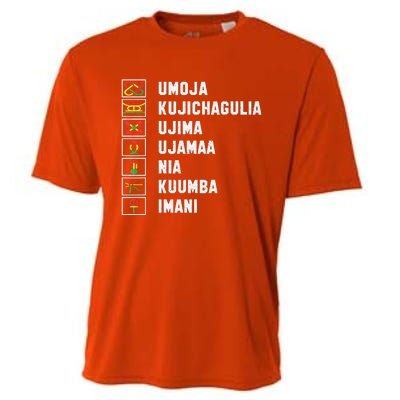 African American Christmas Kwanzaa Seven Principles Cooling Performance Crew T-Shirt