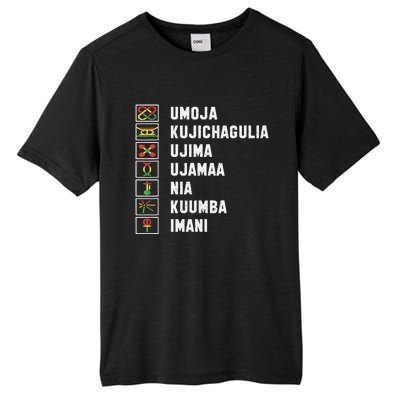 African American Christmas Kwanzaa Seven Principles Tall Fusion ChromaSoft Performance T-Shirt