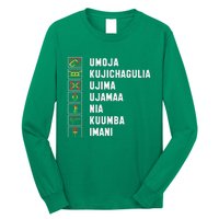 African American Christmas Kwanzaa Seven Principles Long Sleeve Shirt