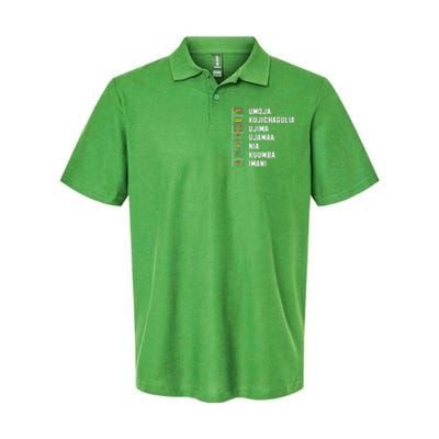 African American Christmas Kwanzaa Seven Principles Softstyle Adult Sport Polo