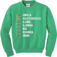 African American Christmas Kwanzaa Seven Principles Kids Sweatshirt