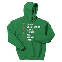 African American Christmas Kwanzaa Seven Principles Kids Hoodie