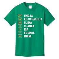 African American Christmas Kwanzaa Seven Principles Kids T-Shirt