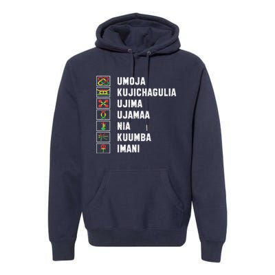 African American Christmas Kwanzaa Seven Principles Premium Hoodie