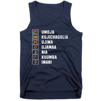 African American Christmas Kwanzaa Seven Principles Tank Top