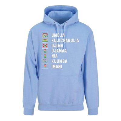 African American Christmas Kwanzaa Seven Principles Unisex Surf Hoodie