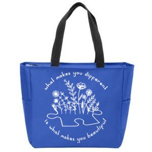 Autism Awareness Cute Gift Autism Awareness Teacher Cute Gift Autism Mom Gift Zip Tote Bag