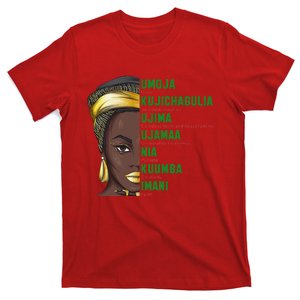 African American Christmas Kwanzaa Seven Principles T-Shirt