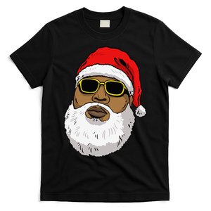 African American Christmas Hip Hop Santa Black Christmas T-Shirt