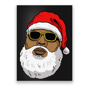 African American Christmas Hip Hop Santa Black Christmas Poster