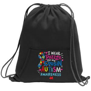 Autism Awareness Cousin funny support awareness month Sweatshirt Cinch Pack Bag