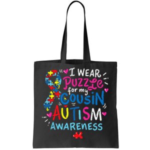 Autism Awareness Cousin funny support awareness month Tote Bag