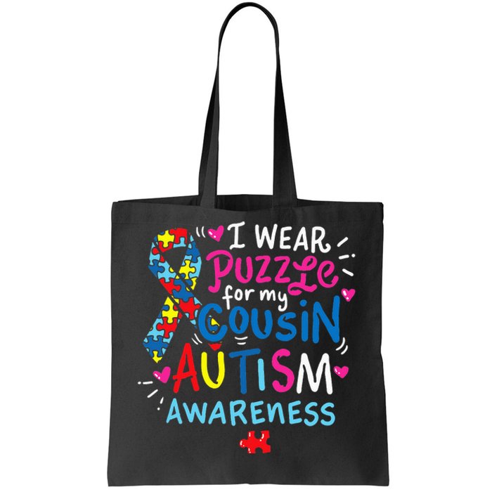 Autism Awareness Cousin funny support awareness month Tote Bag