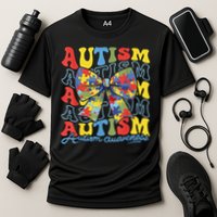 Autism Awareness Coquette Bow Autism Awareness Day Puzzle Cooling Performance Crew T-Shirt