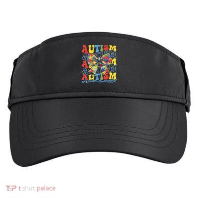 Autism Awareness Coquette Bow Autism Awareness Day Puzzle Adult Drive Performance Visor