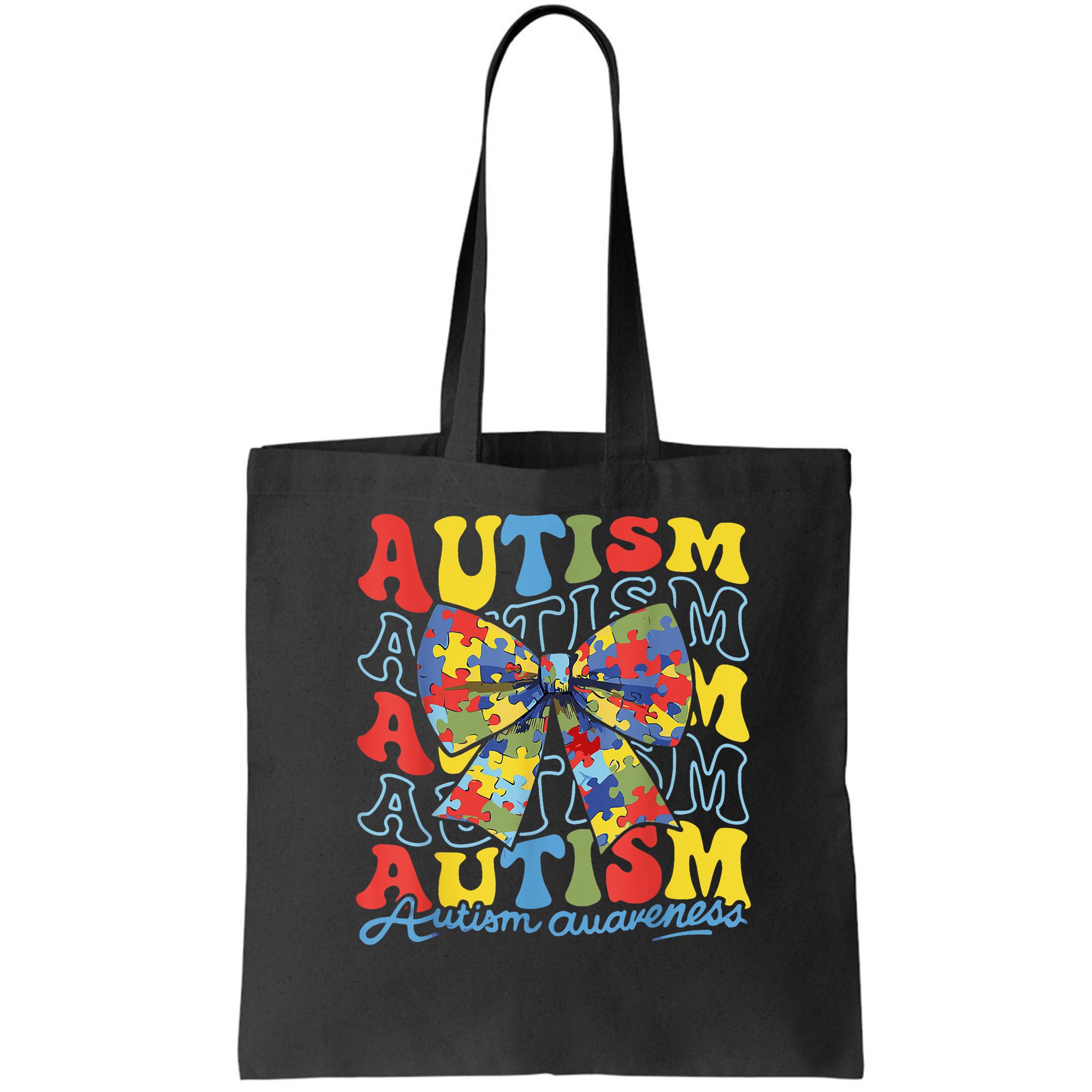 Autism Awareness Coquette Bow Autism Awareness Day Puzzle Bag