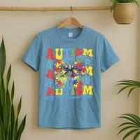 Autism Awareness Coquette Bow Autism Awareness Day Puzzle T-Shirt