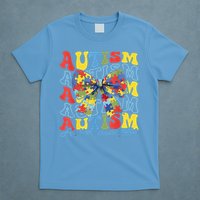Autism Awareness Coquette Bow Autism Awareness Day Puzzle T-Shirt