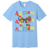 Autism Awareness Coquette Bow Autism Awareness Day Puzzle Premium T-Shirt