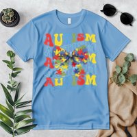 Autism Awareness Coquette Bow Autism Awareness Day Puzzle Premium T-Shirt