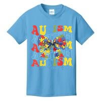 Autism Awareness Coquette Bow Autism Awareness Day Puzzle Kids T-Shirt