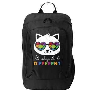 Autism Awareness Cat Warrior It's Ok To Be Different City Backpack