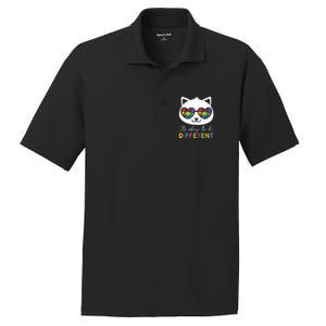 Autism Awareness Cat Warrior It's Ok To Be Different PosiCharge RacerMesh Polo