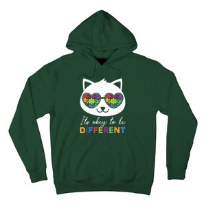 Autism Awareness Cat Warrior It's Ok To Be Different Hoodie