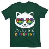 Autism Awareness Cat Warrior It's Ok To Be Different T-Shirt