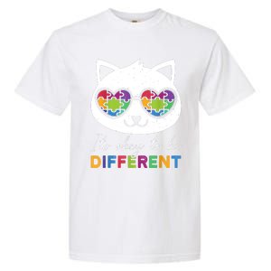 Autism Awareness Cat Warrior It's Ok To Be Different Garment-Dyed Heavyweight T-Shirt