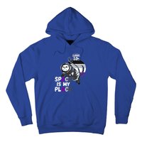 Asexual Astronaut Cat Retro Space Is My Place Ace Asexuality Gift Hoodie