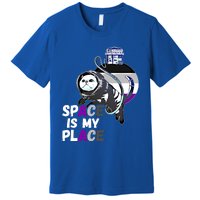 Asexual Astronaut Cat Retro Space Is My Place Ace Asexuality Gift Premium T-Shirt