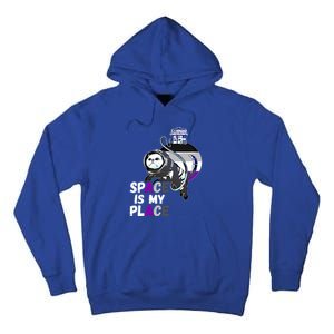 Asexual Astronaut Cat Retro Space Is My Place Ace Asexuality Gift Tall Hoodie