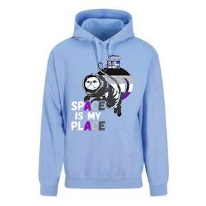 Asexual Astronaut Cat Retro Space Is My Place Ace Asexuality Gift Unisex Surf Hoodie