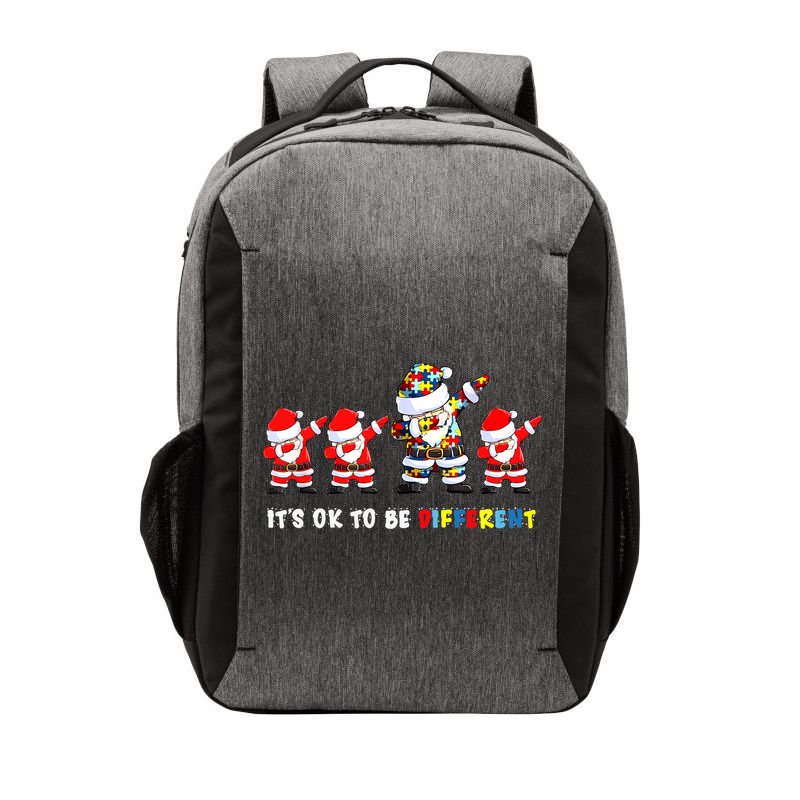 Autism Awareness Christmas It's Ok To Be Different Santa Vector Backpack