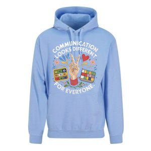 Autism Awareness Communication Looks Different For Everyone Gift Unisex Surf Hoodie