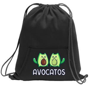 Avogato Avocado Cat Cat Vegan Sweatshirt Cinch Pack Bag