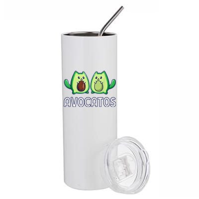 Avogato Avocado Cat Cat Vegan Stainless Steel Tumbler